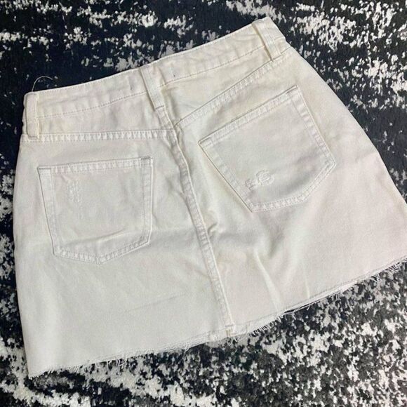 Free People Denim Frayed Hem Skirt - Picture 5 of 6